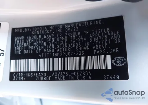 2023 Toyota Camry Se Awd из США, поврежденный, VIN 4T1T11BK2PU077336